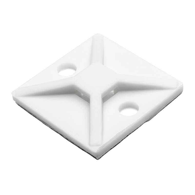 MB-Series Cable Tie Mount, Rubber Adhesive, 1.12" x 1.12", White, 500 per Package